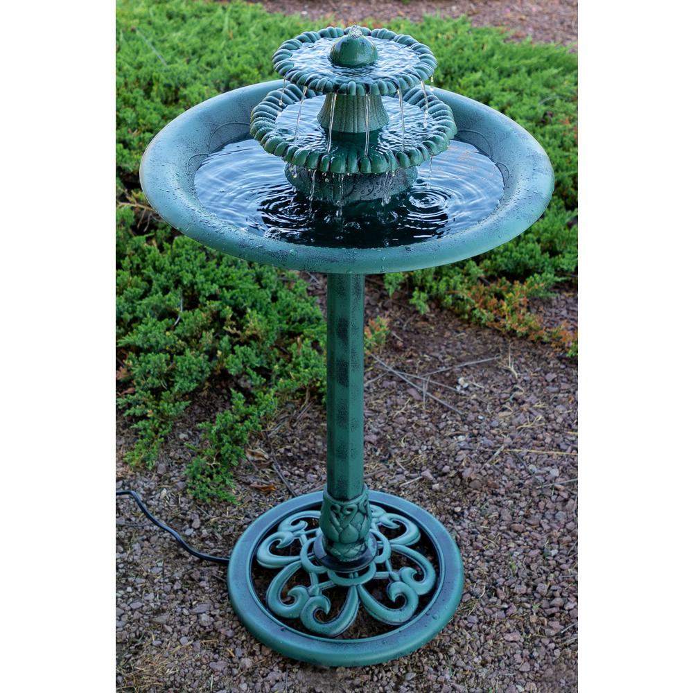 Plastic Fountains Outdoor Decor The Home Depot 3 Tier Fountain