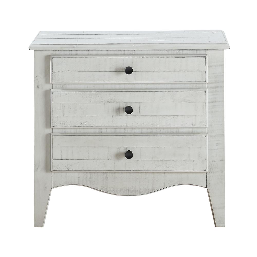 Unbranded Ella 3 Drawer White Wash Nightstand 28 In H X 30 In W X 18 In D 2g4381 The Home Depot