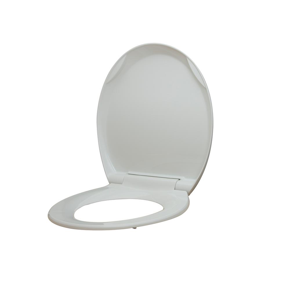 Glacier Bay Round Slow Closed Front Toilet Seat with Quick Release