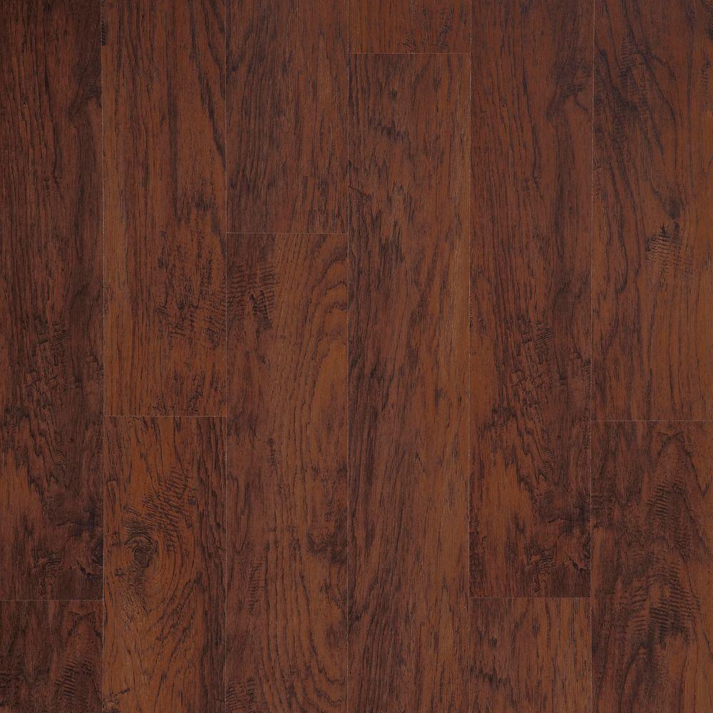 Trafficmaster Dark Brown Hickory 7 Mm T X 8 1 32 In W 47 5 L Laminate Flooring 23 91 Sq Ft Case 368161 00287 The Home Depot Trafficmaster Dark Brown Hickory 7 Mm T, Laminate Flooring Dark Brown