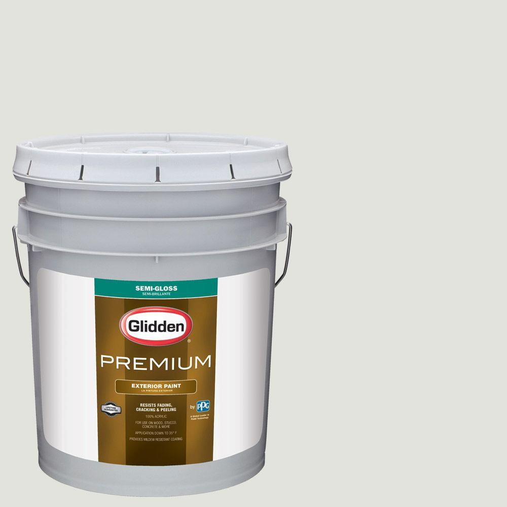 Glidden Premium 5 Gal Hdgcn48 Stone White Semi Gloss Latex Hdgcn48 Stone White Semi Gloss Latex Exterior Paint