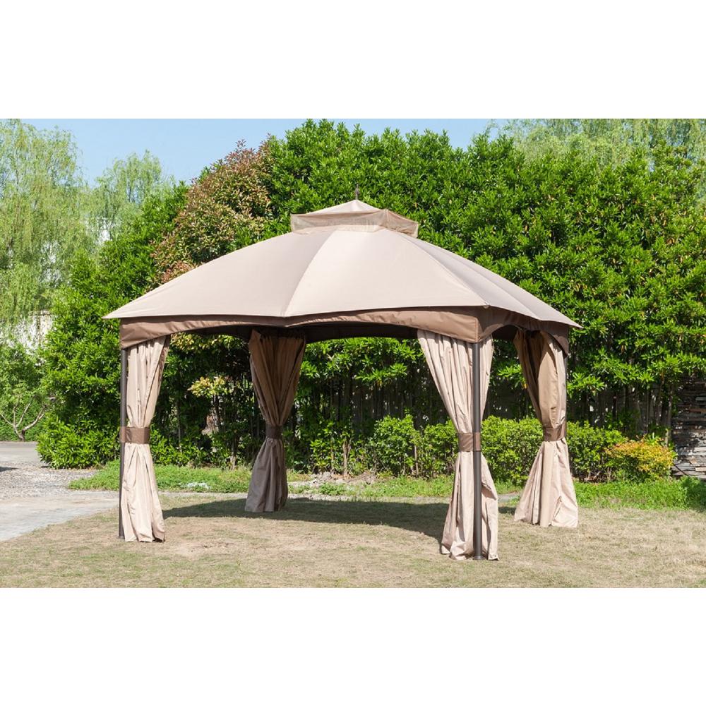 Hampton Bay 10 ft. x 10 ft. Cottleville Gazebo-GFS00744A - The Home Depot