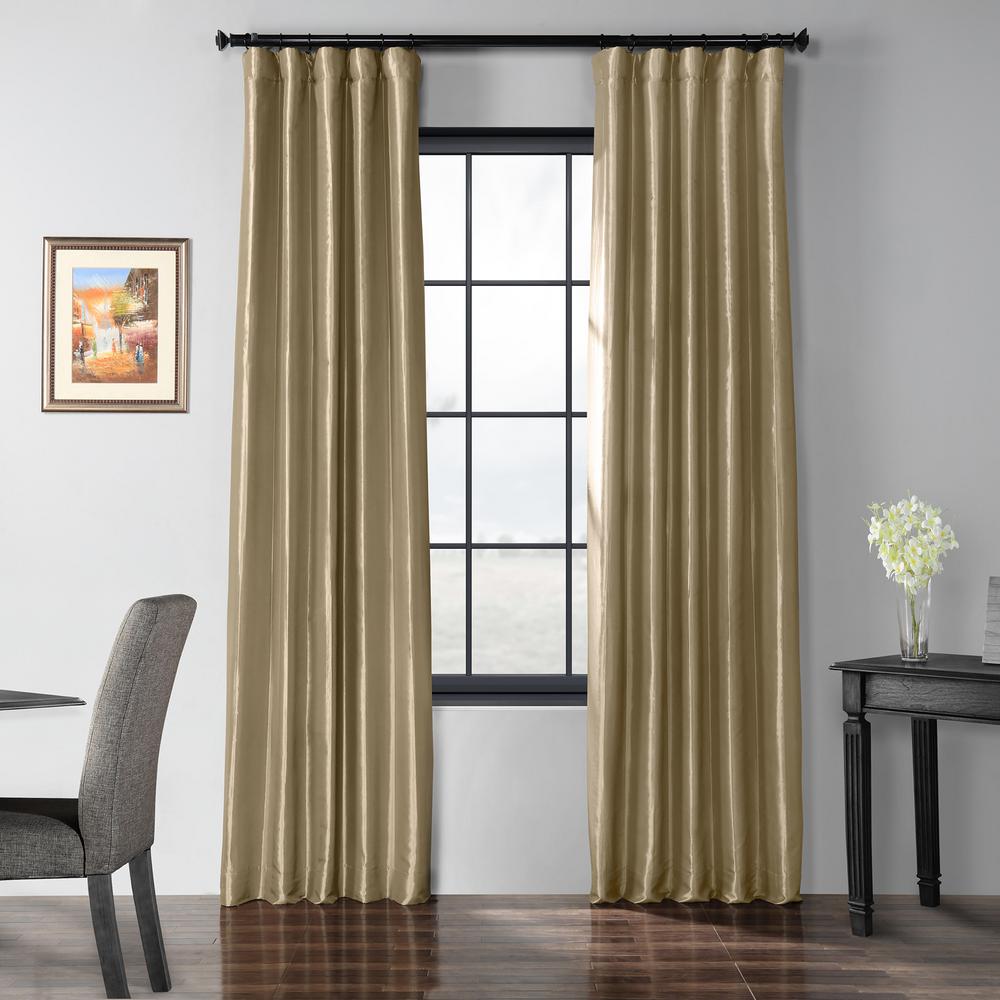 Exclusive Fabrics Furnishings Tuscan Tan Blackout Faux Silk