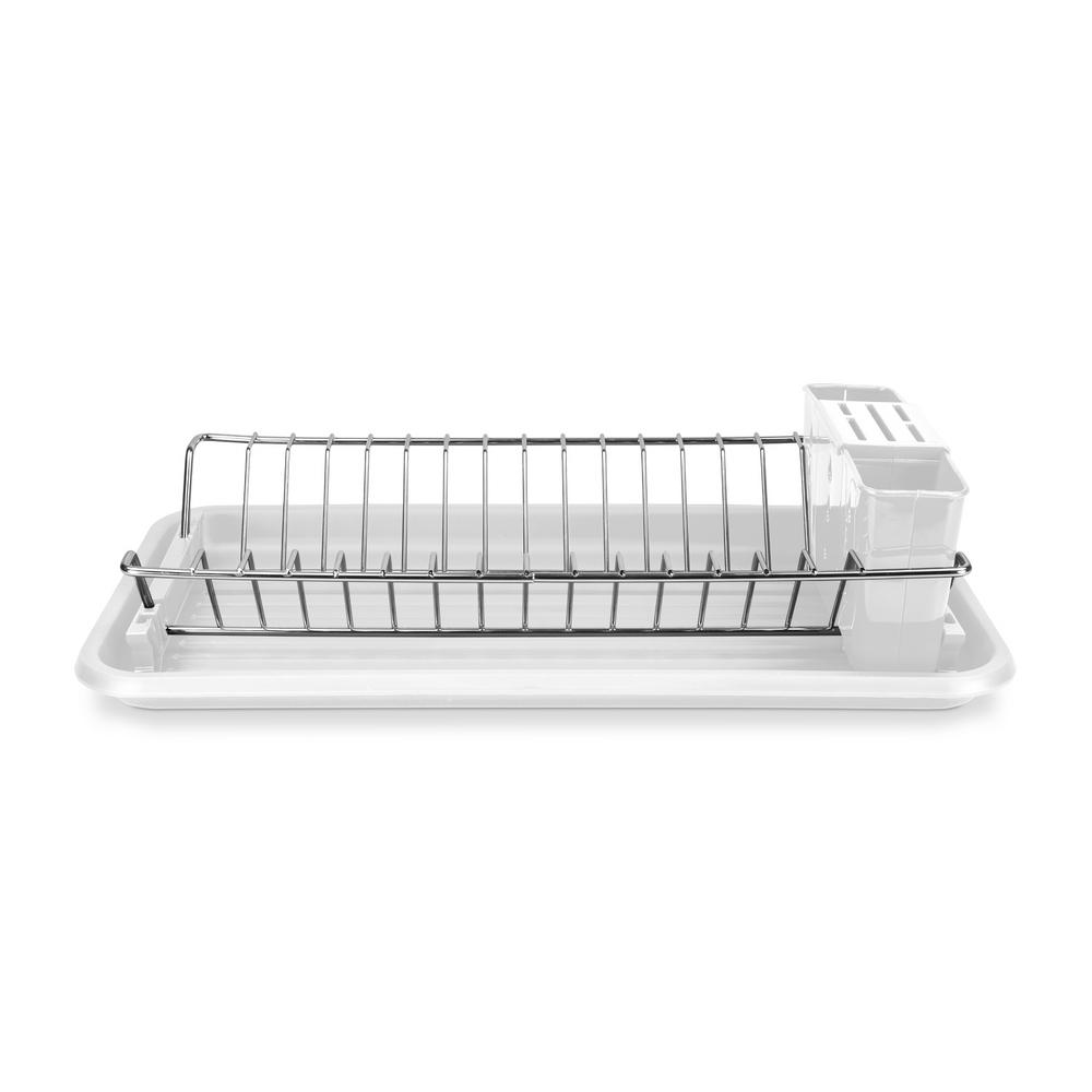 Home Basics Clear Compact Dish DrainerDD01997 The Home Depot