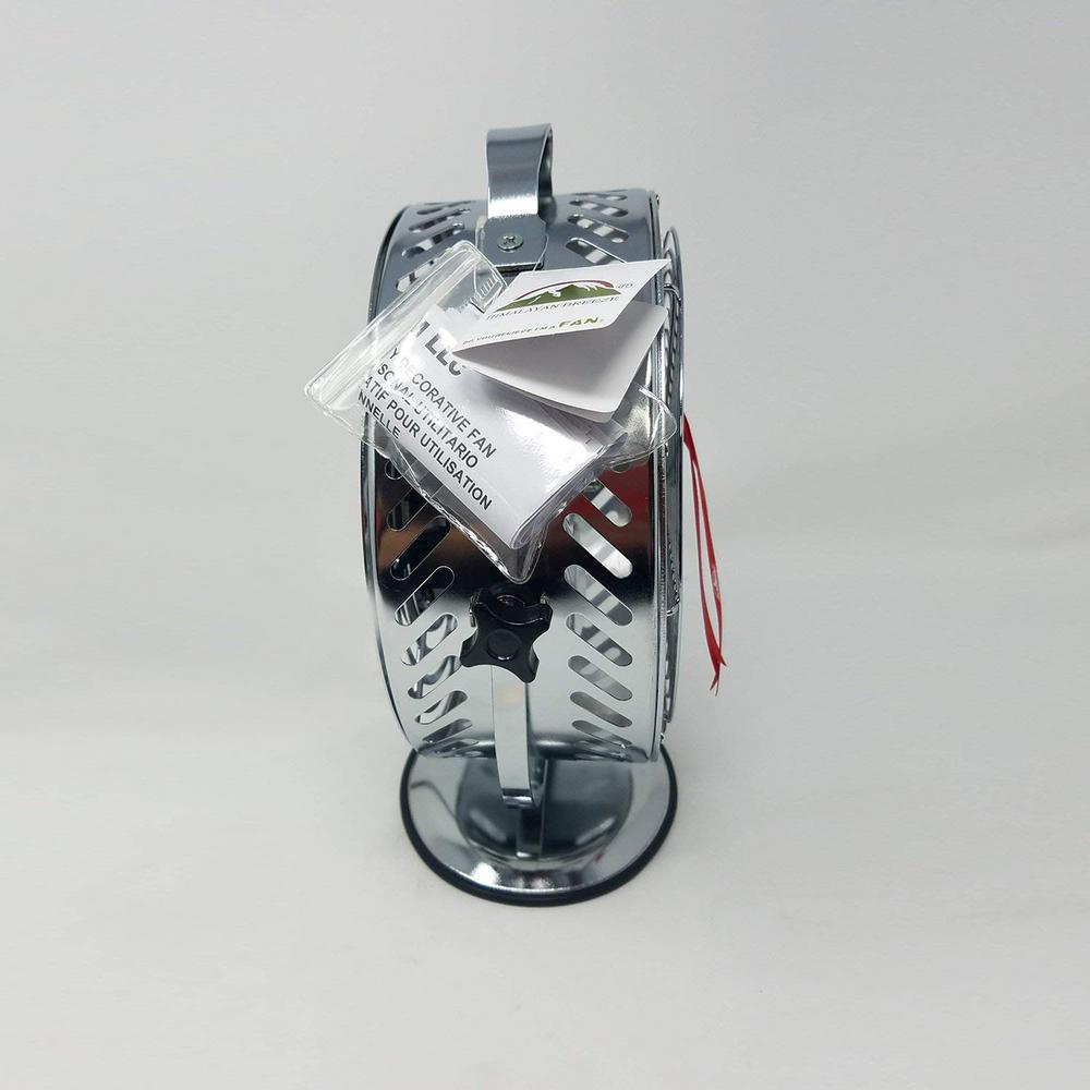 Wbm Himalayan Breeze 8 6 In Decorative Chrome Table Top Fan Hbm