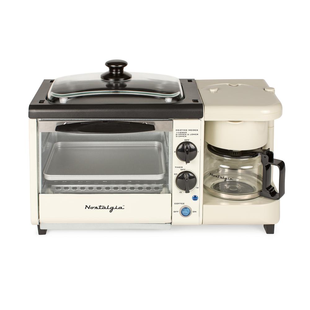 Toaster Oven Non Stick Griddle Bisque Built In Timer Breakfast Enjoy A Cup Of Coffee With The Four Maker While Cooking Eggs And On Non Stick Griddle This Multi Function Oven Is Perfect To Toast