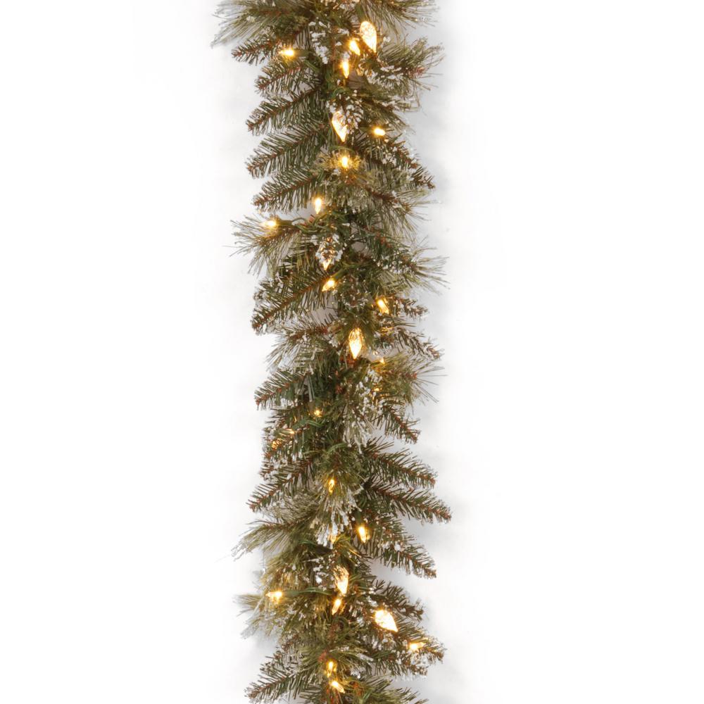 Decorative Collection 9 ft. Retro Garland with Battery Operated Warm