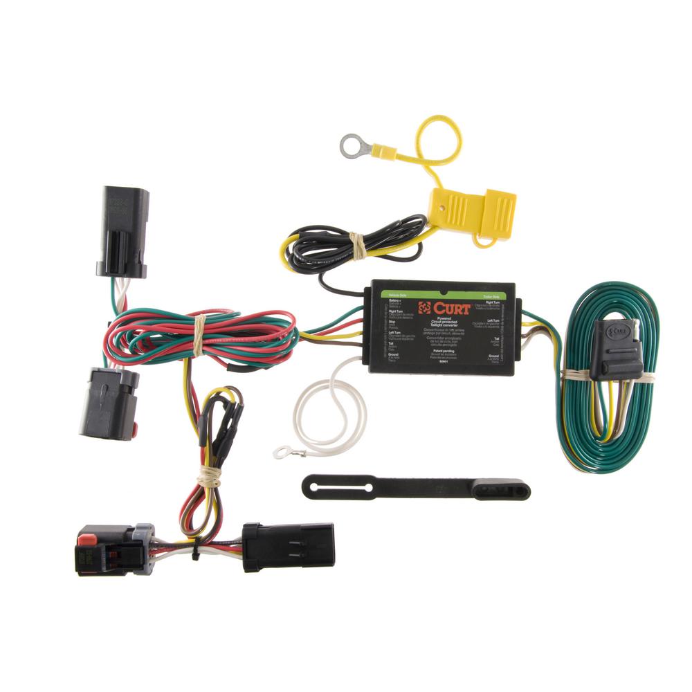 CURT Custom Vehicle-Trailer Wiring Harness, 4-Way Flat Output, Select