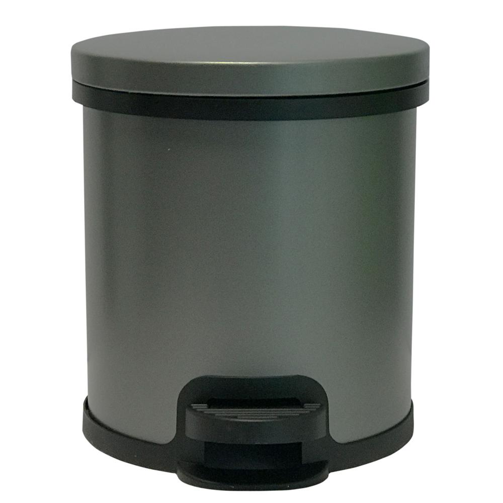 HDX 1.3 Gal. Stainless Steel Step-On Trashcan-SOT-5-1METAL SS - The ...