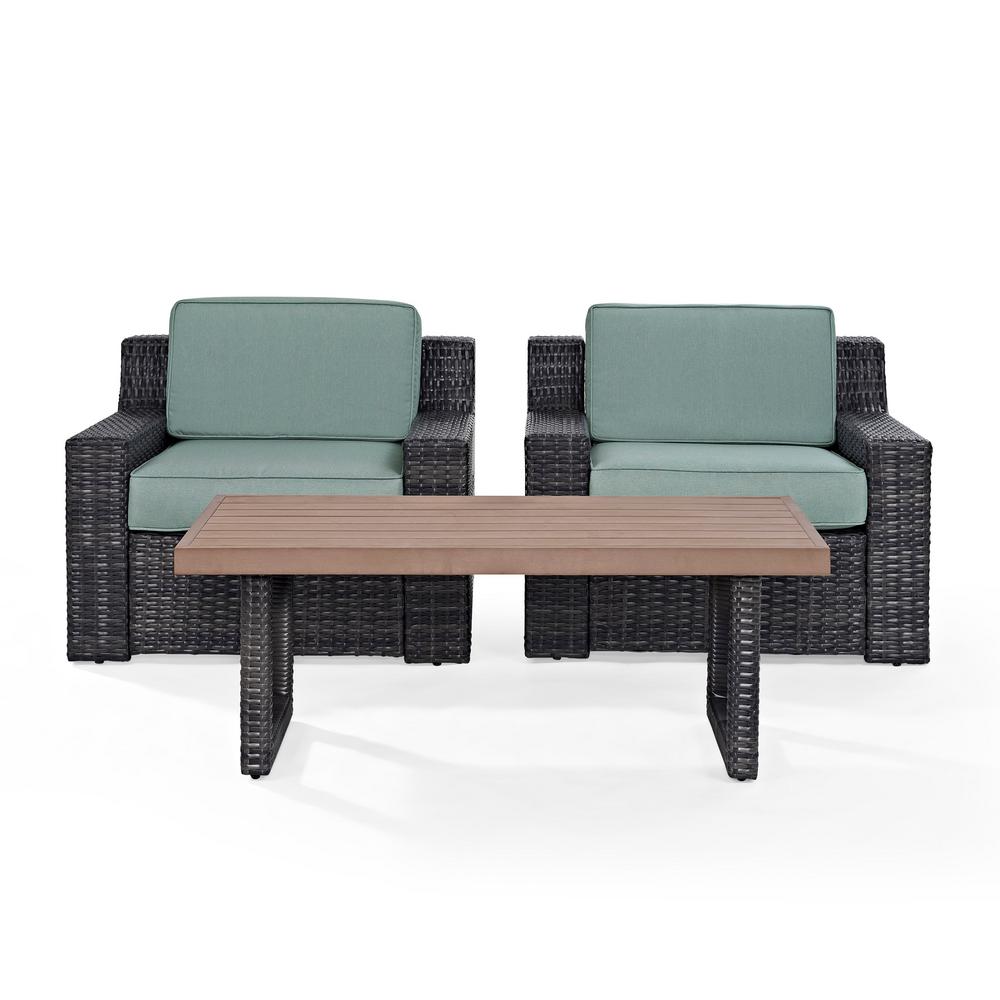 Patio Conversation Sets Outdoor Lounge Furniture The Home Depot Beaufort 3 Piece Wicker Patio Outdoor Seating Set With Mist Cushion