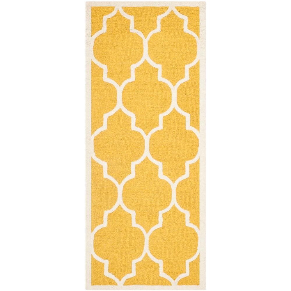 Safavieh Cambridge Gold Ivory 3 Ft X 16 Runner Rug Cam134q 216 Safavieh Cambridge Gold Ivory 3 Ft X 16 Runner Rug