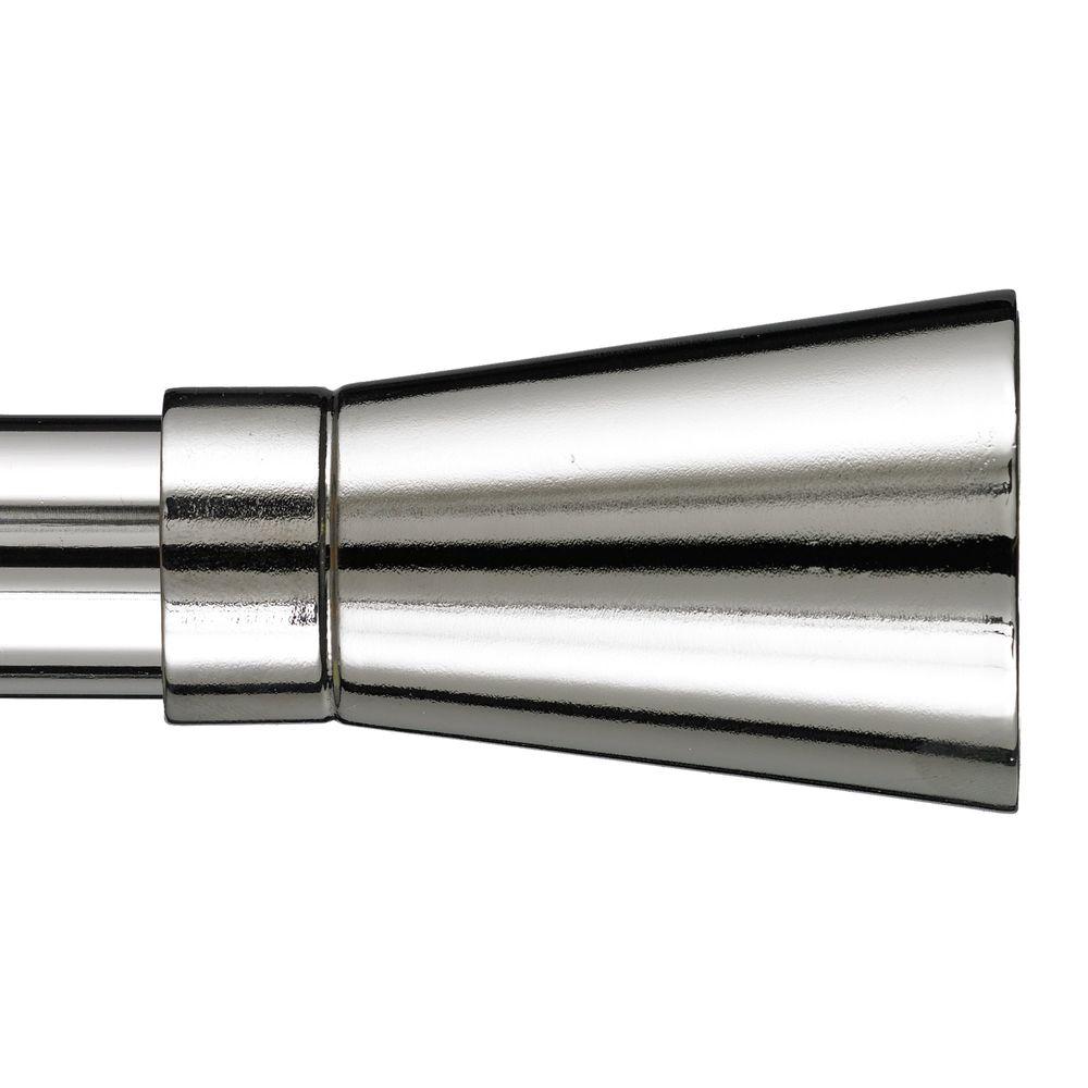 Art Decor Linea 6 Ft Non Telescoping Single Curtain Rod In Chrome