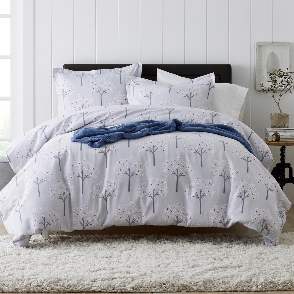 The Company Store Snow Forest Multicolored Flannel Twin Duvet