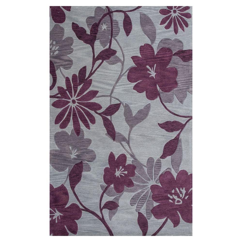 Kas Rugs Summer Rays Grey Plum 3 Ft X 5 Area Rug Bai286133x53 Kas Rugs Summer Rays Grey Plum 3 Ft X 5 Area Rug