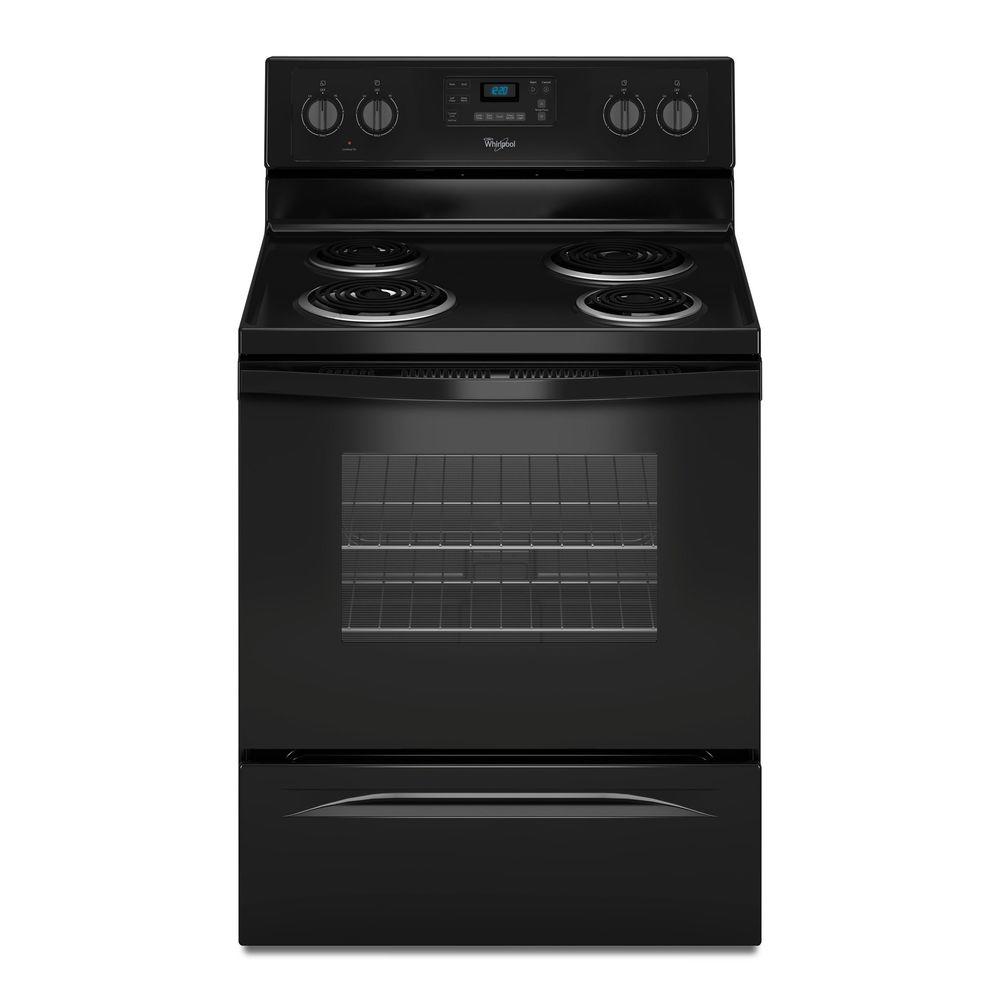 Whirlpool 4 8 Cu Ft Electric Range With Self Cleaning Oven In