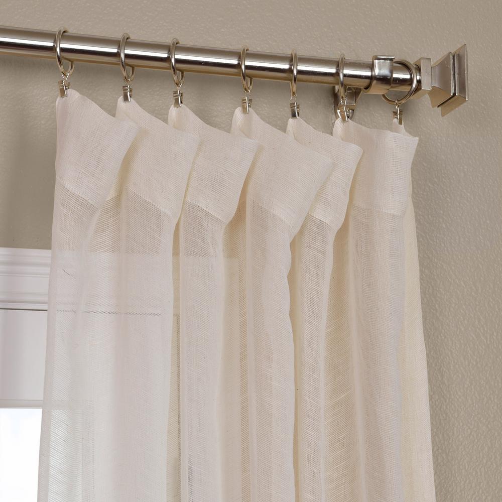 Exclusive Fabrics Furnishings Open Weave Cream Linen Sheer