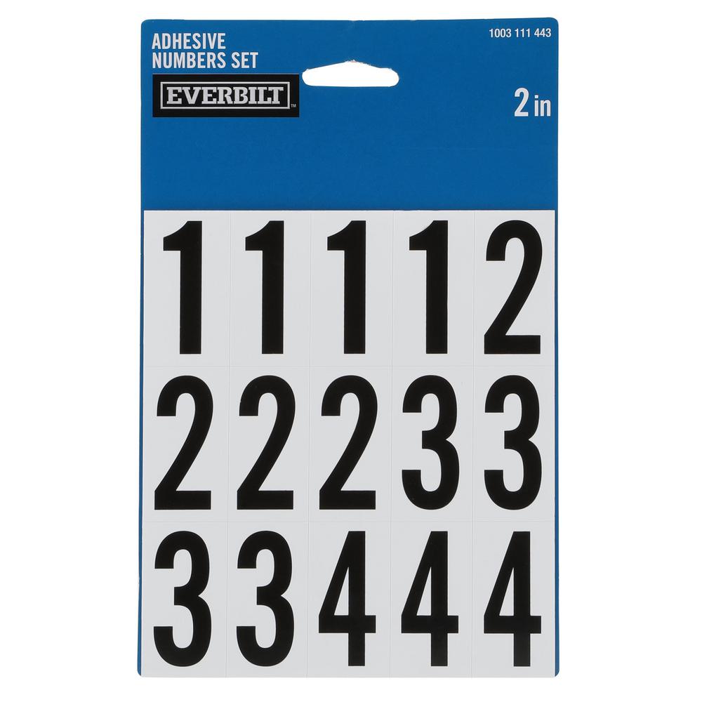 Everbilt 2 in. Self-Adhesive Vinyl Number Pack-39152 - The Home Depot