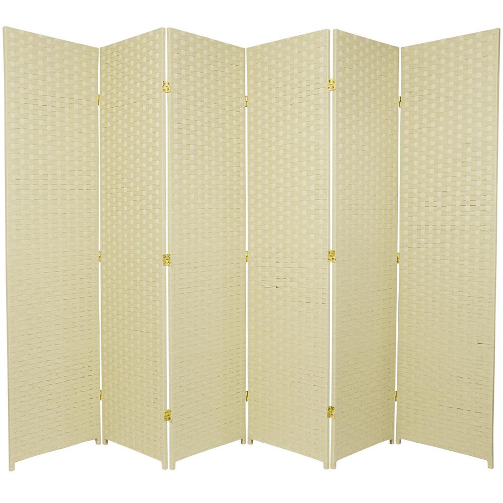 6 ft. Cream 6-Panel Room Divider-SSFIBER-6P-CRM - The Home Depot