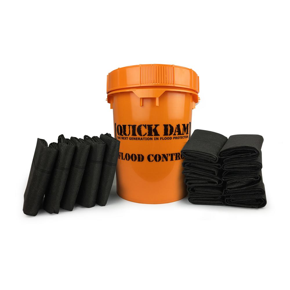 Quick Dam Grab and Go Flood Protection Bucket includes 10 12 in. x 24