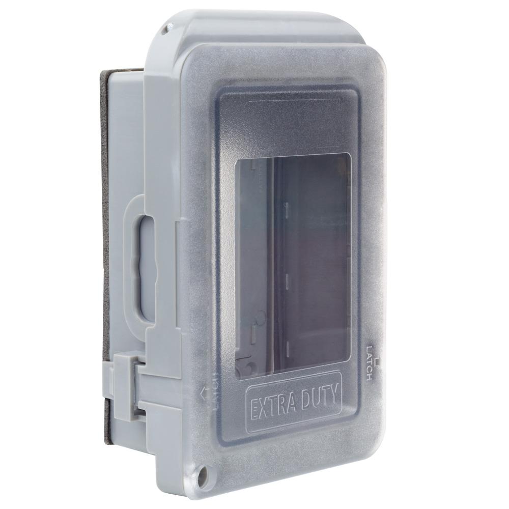 Covers Electrical Bo Conduit Ings The Home Depot Exclusive An3 1 Gang Extra Duty Non Metallic Low Profile While In Use Weatherproof Horizontal Vertical Receptacle Cover Gray