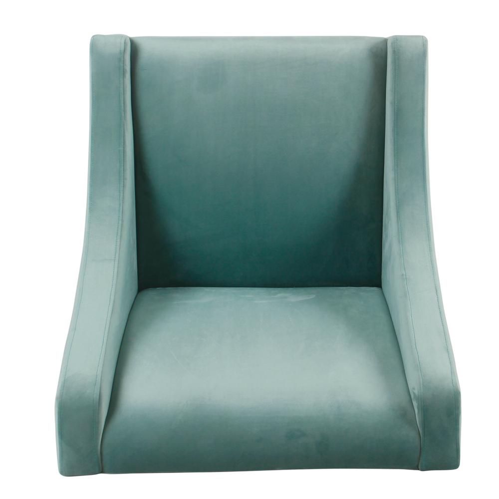 Kinfine Swoop Arm Accent Chair Burgundy Velvet