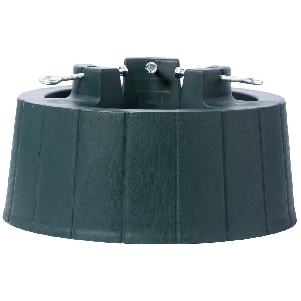Gardenised Green Plastic Christmas Tree Stand with Screw Fastener ...