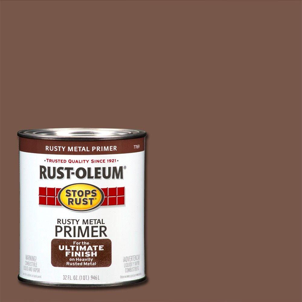 RustOleum Stops Rust 1 qt. Flat Rusty Metal Primer7769502 The Home