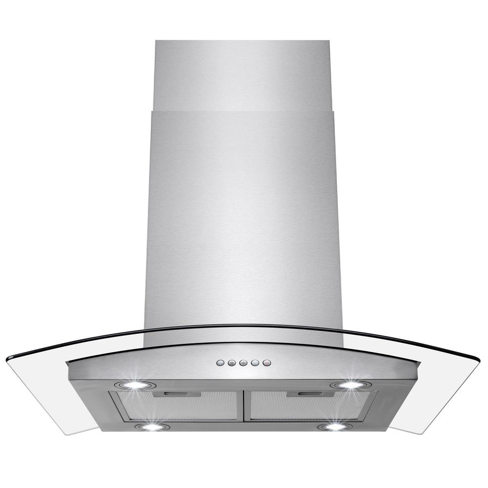 UPC 810764020042 product image for AKDY 36 in. Convertible Kitchen Island Mount Range Hood in Stainless Steel (Silv | upcitemdb.com