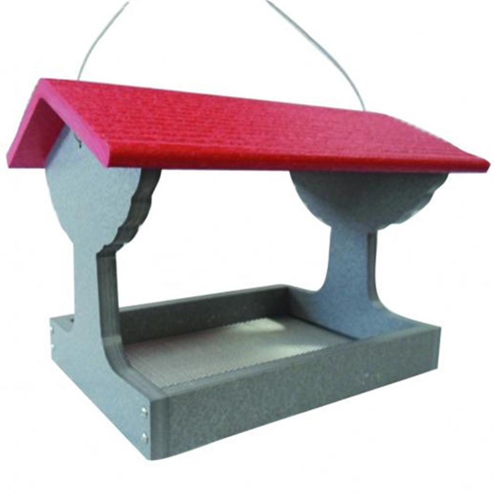 Birds Choice Gray And Red Fly Thru Wild Bird Feeder By Gsft200 R