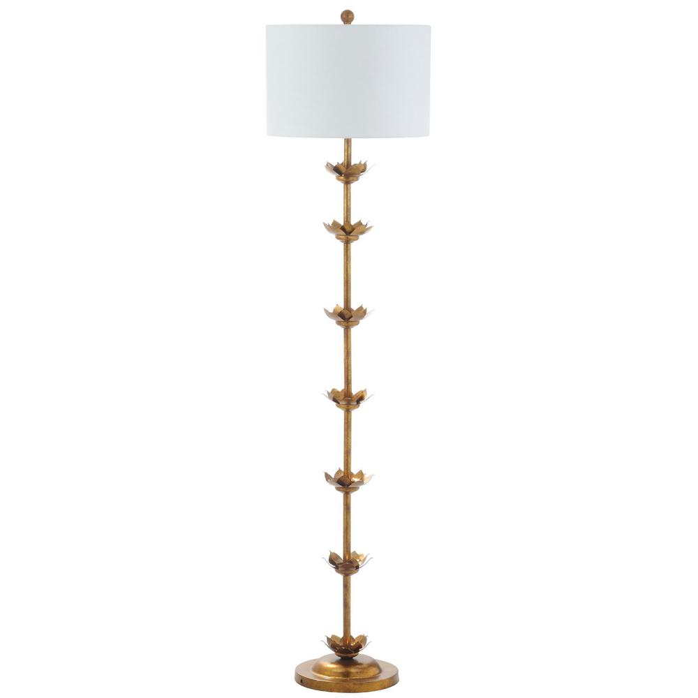 navy and gold floor lamp