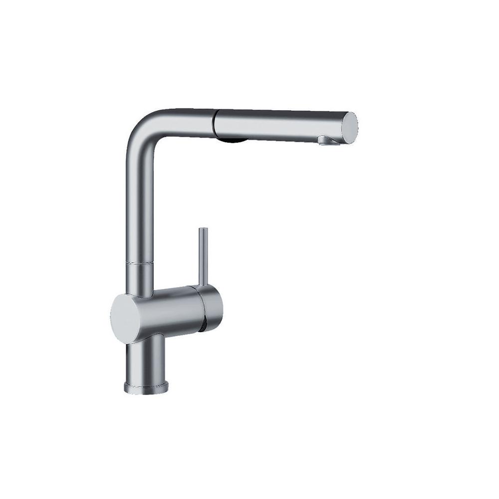Blanco Linus Single Handle Pull Out Sprayer Kitchen Faucet In