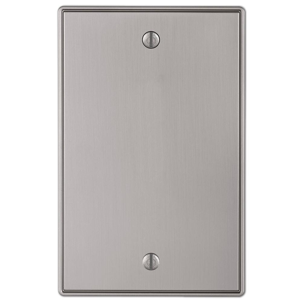 Ansley Cast 1 Blank Wall Plate Brushed Nickel Ansley Cast 1 Blank Wall Plate Brushed Nickel