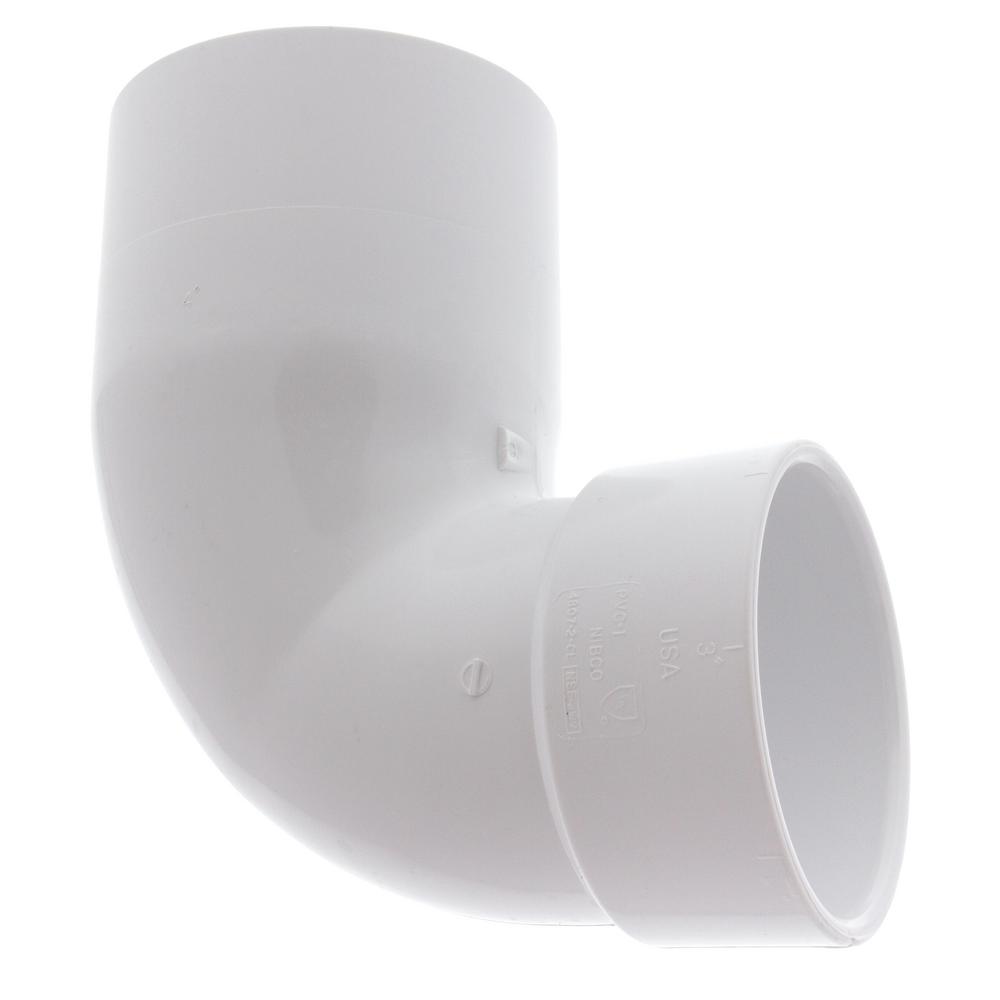 NIBCO 4 In. X 3 In. PVC DWV 90 Degree Spigot X Hub Street Closet Elbow ...