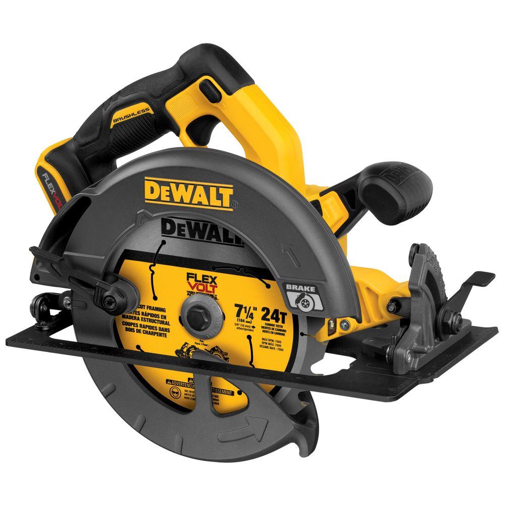 FLEXVOLT 60-Volt MAX Lithium-Ion Cordless Brushless 7-1/4 in. Circular Saw (Tool-Only)