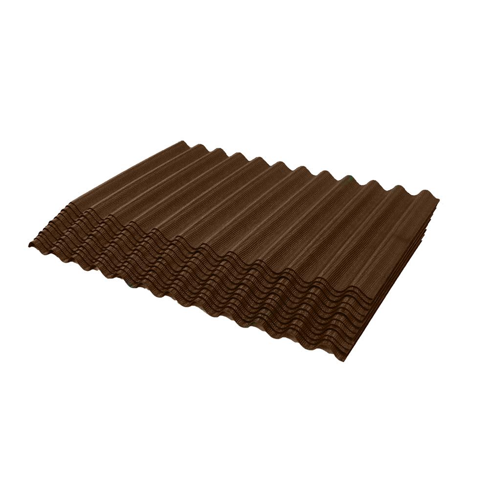 Ondura 433 Ft Brown Jumbo Shingle Corrugated Shingle Asphalt Roof Panel 75 Sq Ft Per Bundle 