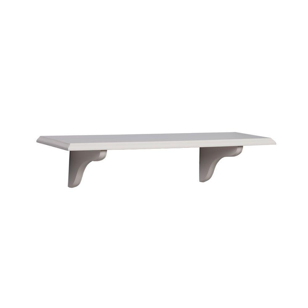 Knape Vogt 8 In X 24 In White Decorative Shelf Kit Kt 0148