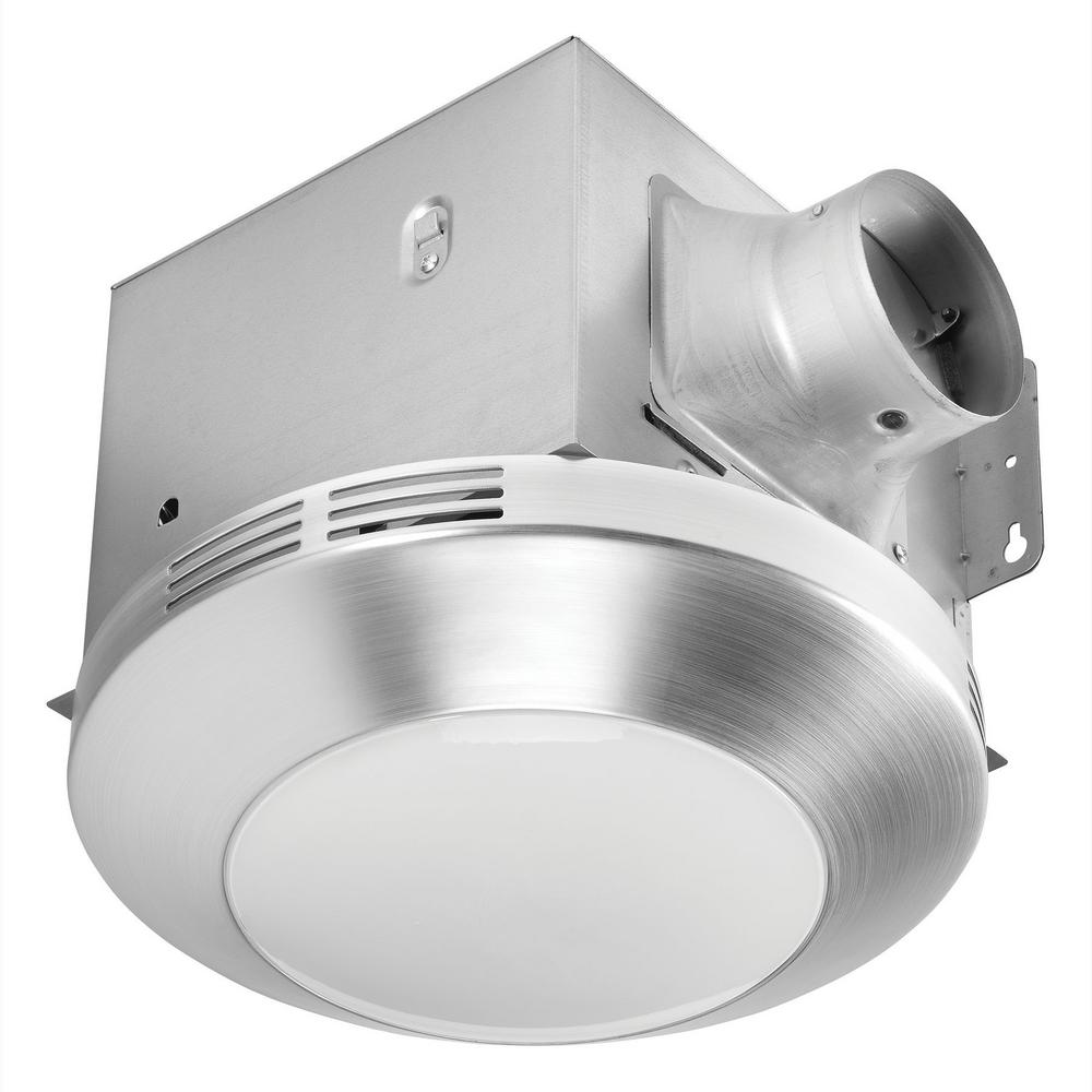 Decorative Brushed Nickel 80 CFM Ceiling Mount Exhaust Fan