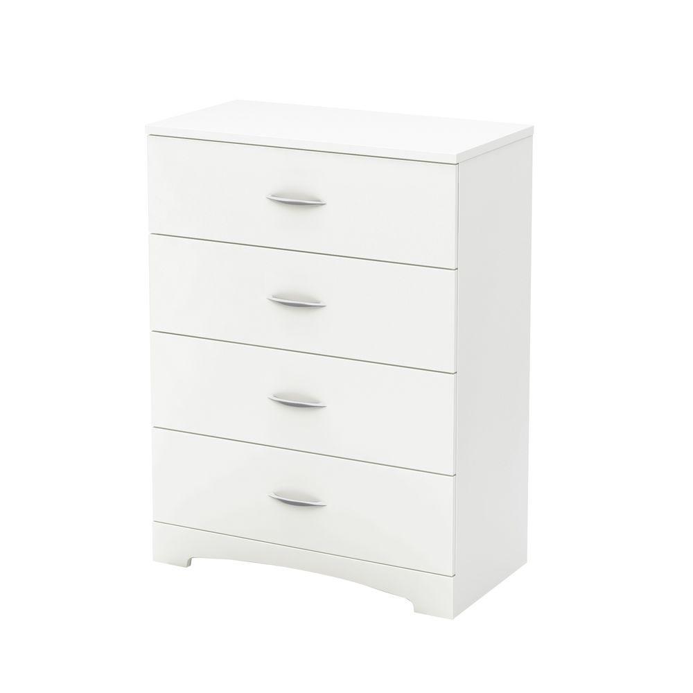 South Shore Step One 4-Drawer Pure White Chest 10069 - The Home Depot