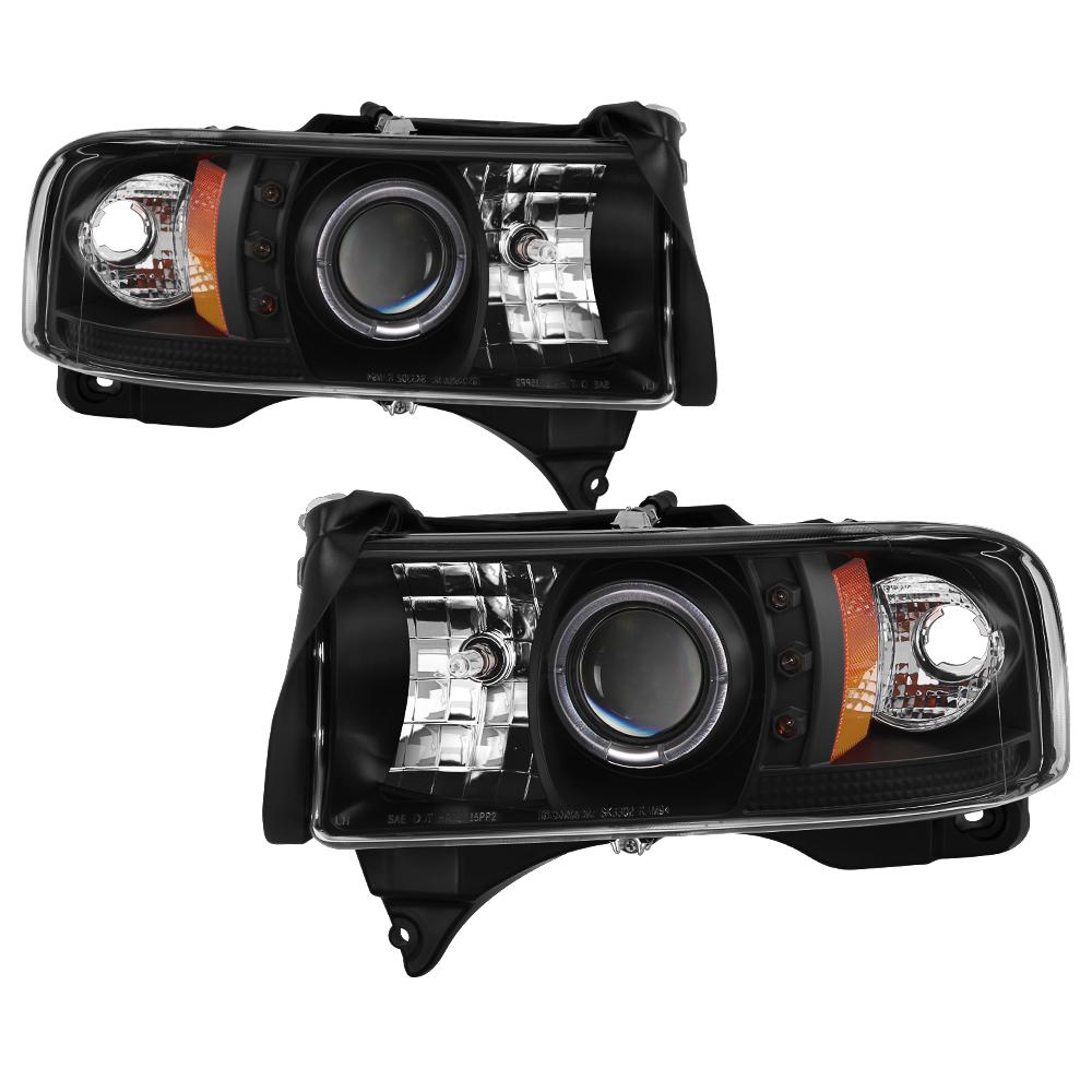 Spyder Auto Dodge Ram 1500 94 01 2500 3500 02 99 Dodge Ram 1500 94 01 2500 3500 02 99 Sport Projector Headlights Led Halo Black