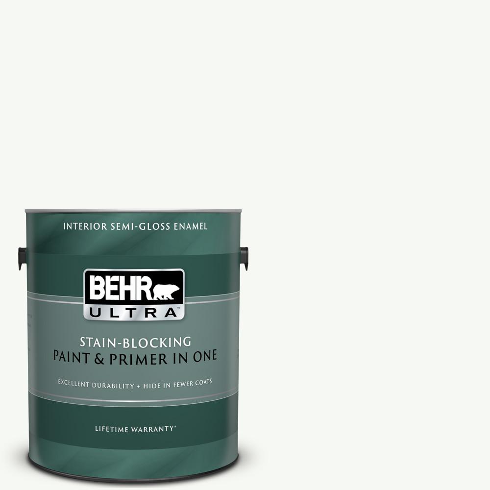 BEHR ULTRA 1 Gal PPU18 06 Ultra Pure White Semi Gloss Enamel Interior   Ultra Pure White Behr Ultra Paint Colors 375001 64 1000 