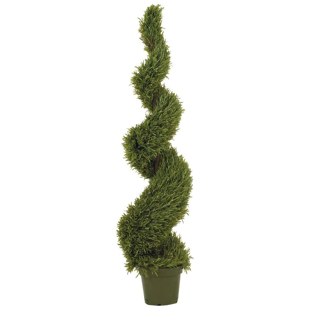 Nearly Natural 5 ft. Rosemary Spiral Silk Tree5171 The Home Depot