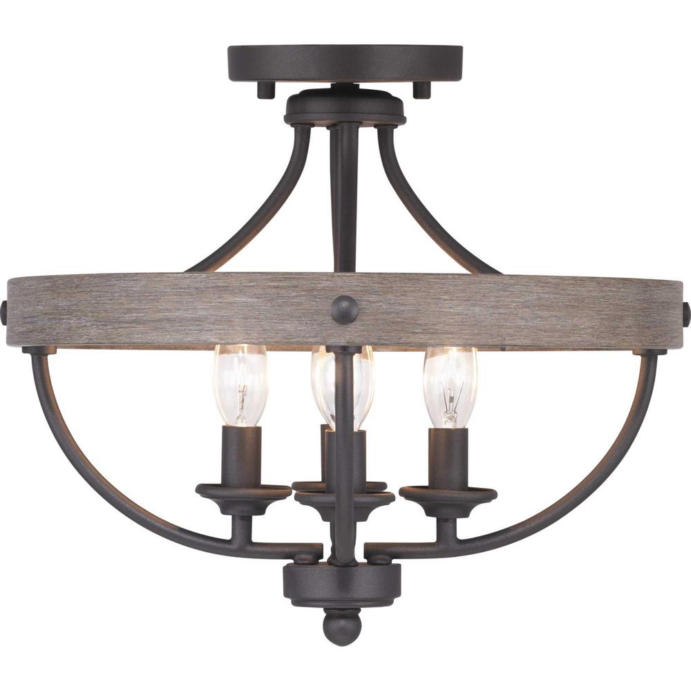 Progress Lighting Gulliver Collection 4 Light Graphite Semi Flush Mount Progress Lighting Gulliver Collection 4 Light Graphite Semi Flush Mount