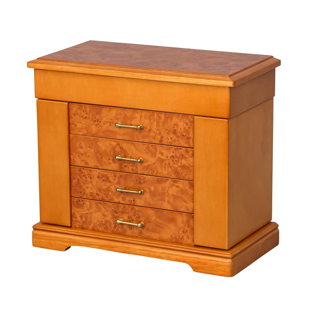 wooden ring box with light