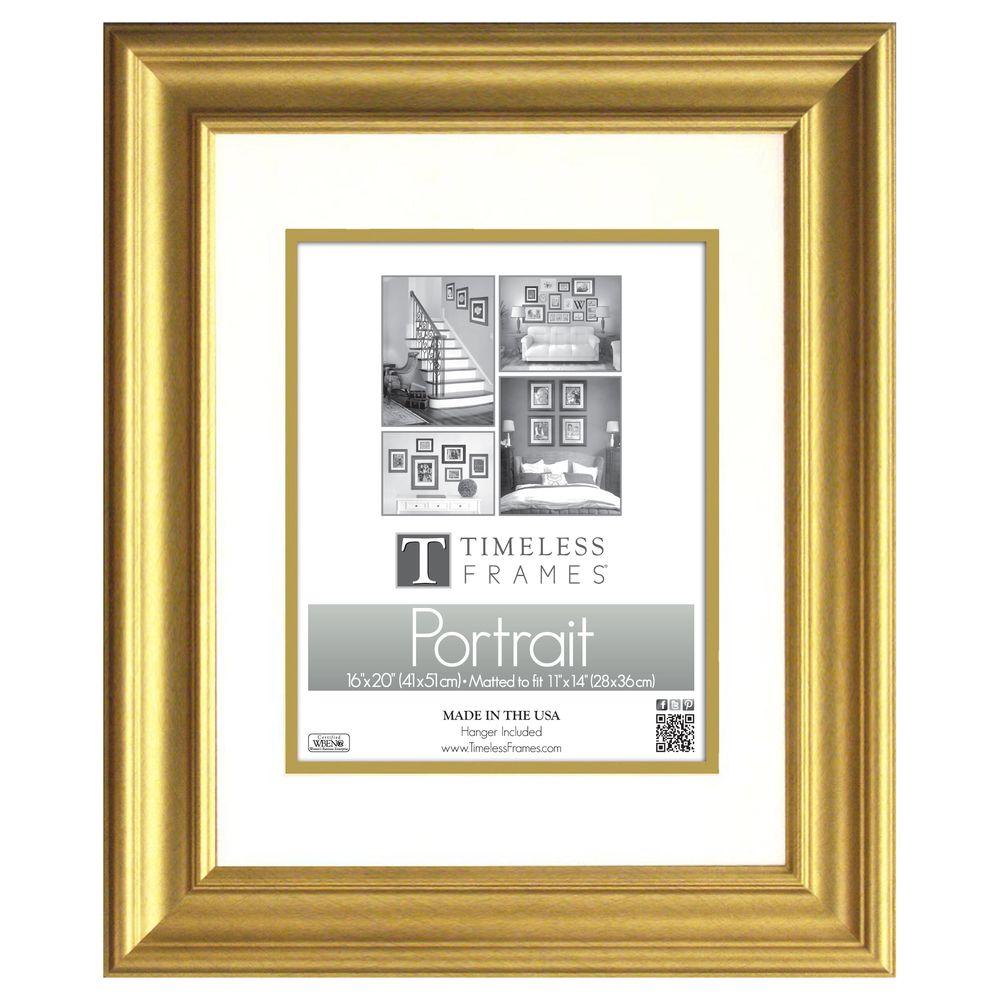 Timeless Frames Lauren 1 Opening 16 In X 20 In Gold Matted Picture 