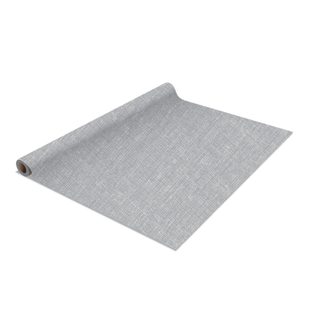 Simplify 2 Pack Linen Self Adhesive Shelf Liner In Grey 26528 Grey