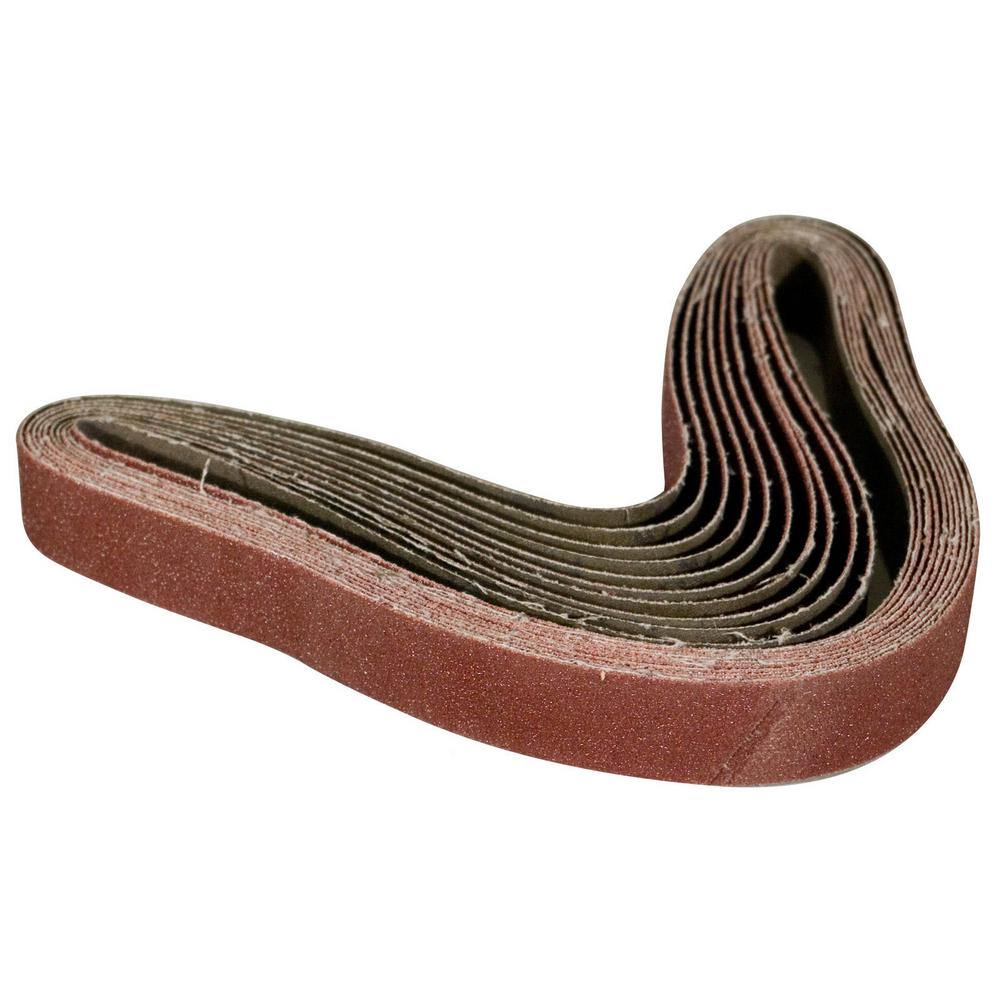 6/" x 89/" Inch 60 Grit Aluminum Oxide Sanding Belt Kit for Metal or Wood 5 Pack