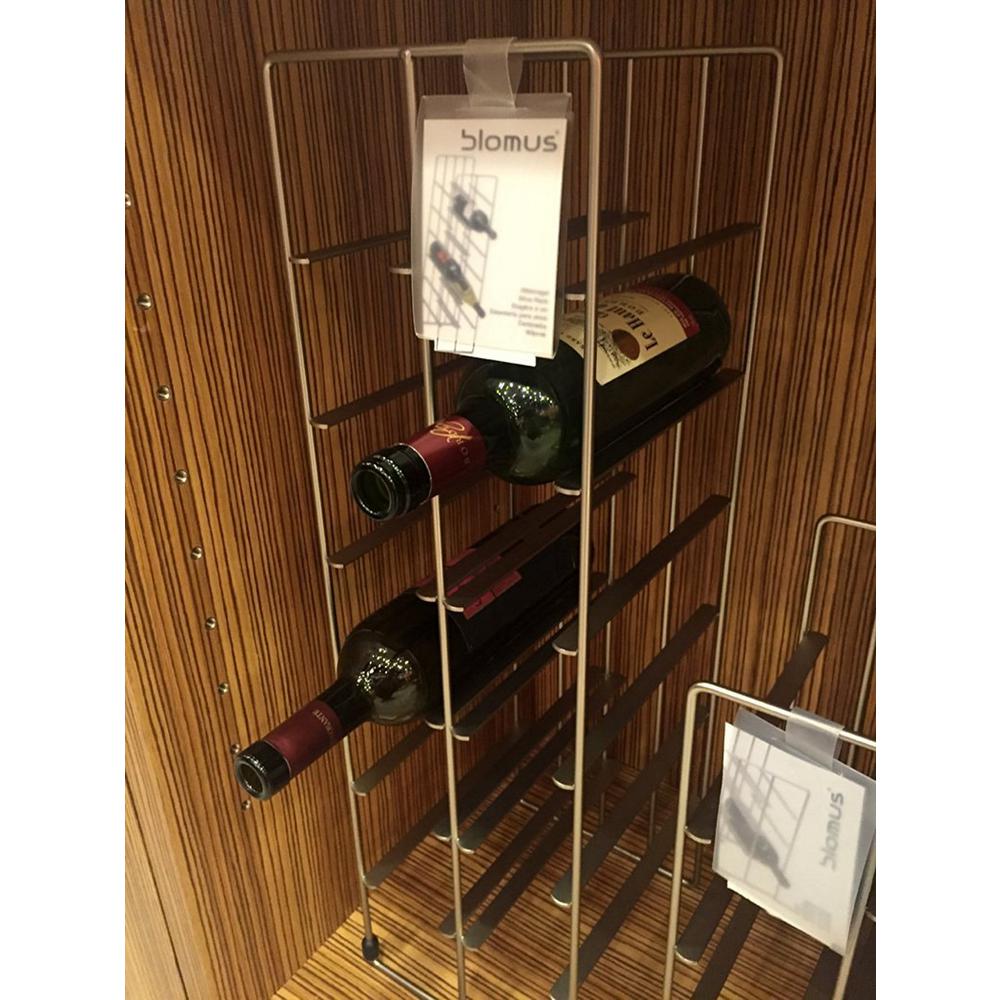 blomus Pilare 12Bottle Gray Floor Wine Rack68486 The Home Depot