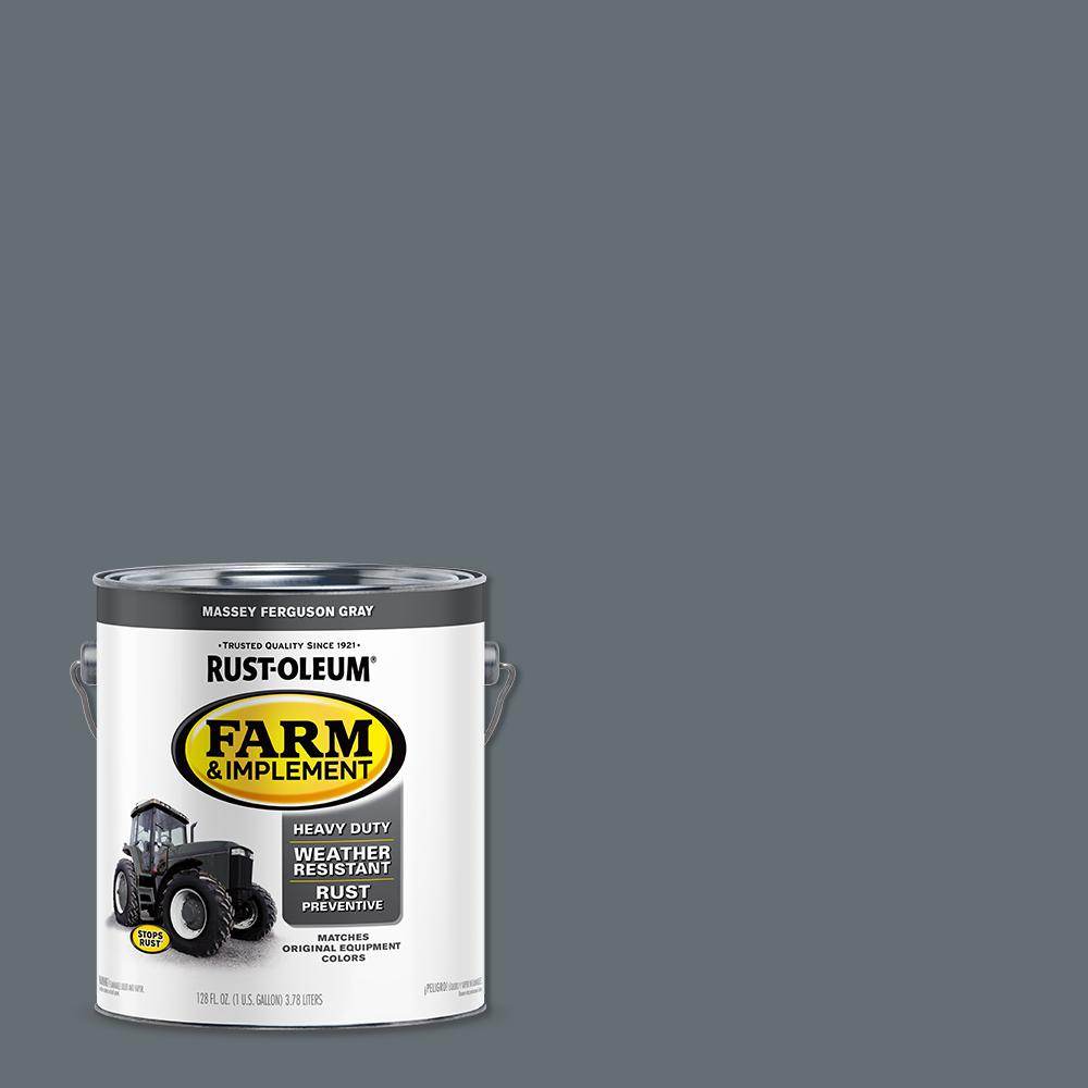 Rust-Oleum 1 gal. Farm Equipment Massey Ferguson Gray Enamel Paint (2