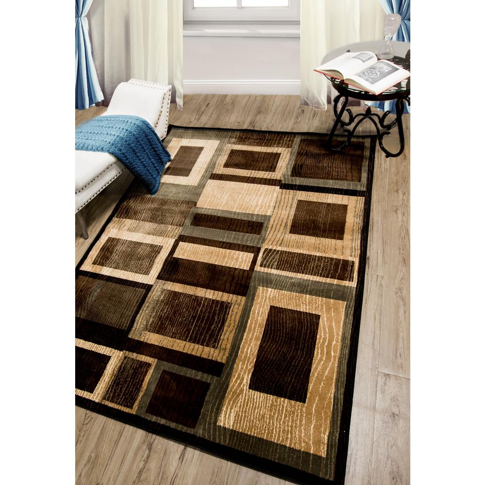 Bazaar Gal 1196 Black Brown 8 Ft X 10 Indoor Area Rug 1 Bazaar Gal 1196 Black Brown 8 Ft X 10