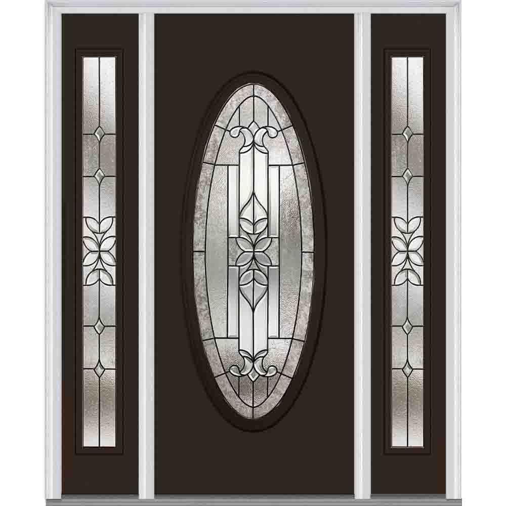 MMI Door 64 in. x 80 in. Cadence RightHand Large Oval Lite Classic